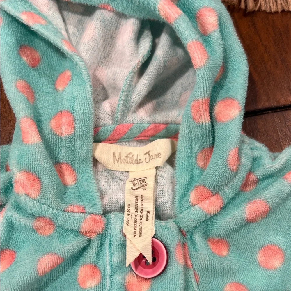 Matilda Jane Aqua and Coral Kids Swim Coverup 6-12 months